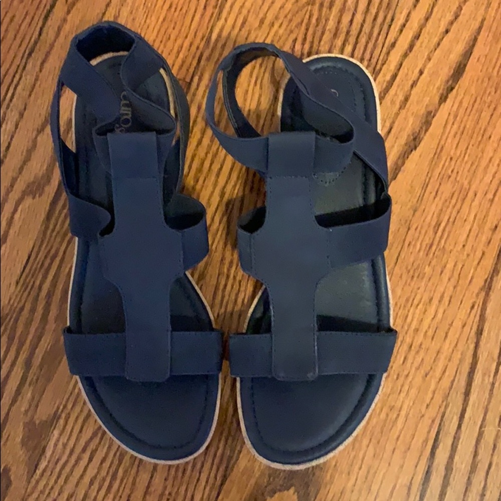 navy blue sandals